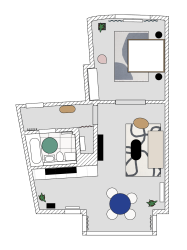 Interior design by Steffi Bühlmaier - Grundriss mit Möbeln