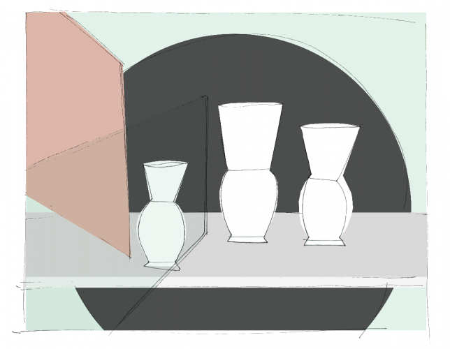 steffi b&uuml;hlmaier steffibuehlmaier - kpm porzellan vases - design drawing - loreen hinz