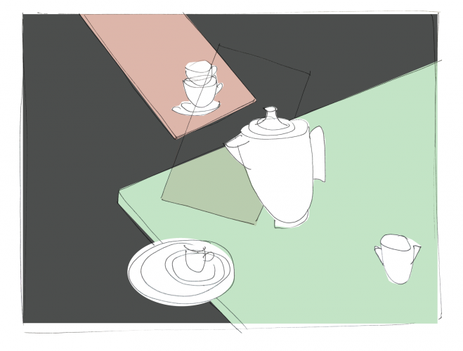 steffi b&uuml;hlmaier steffibuehlmaier - kpm porzellan - set of crockery - design drawing - loreen hinz